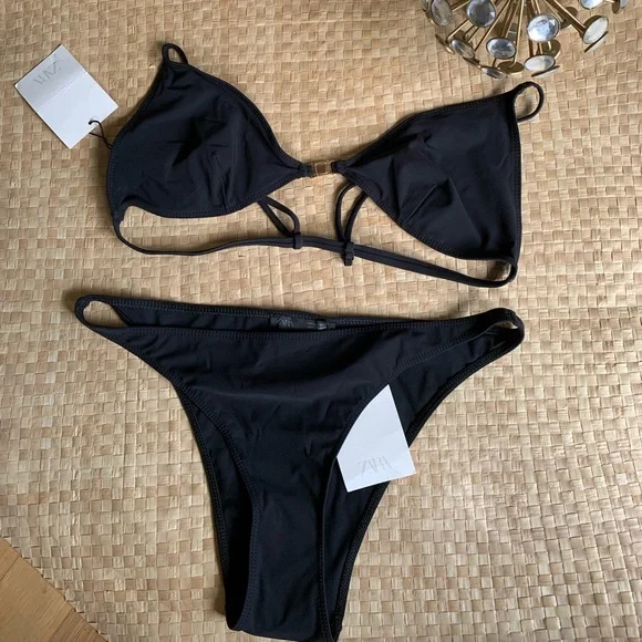 Zara Elegant Black Bikini Set - Picture 1 of 9